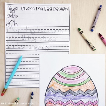 Guess Egg Design Spring Easter Writing Activity by First Buddies