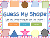 Guess My Shape- Defining Attributes of 2D Shapes Clue Card