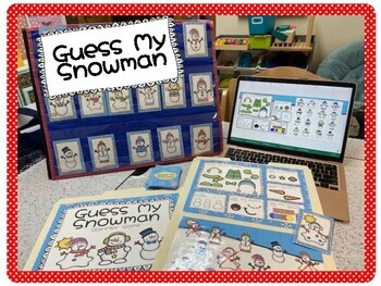 Preview of Guess My Snowman: A Winter Speech Therapy Game to Ask & Answer Questions