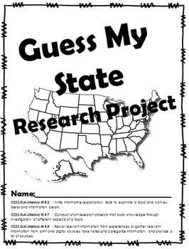 Køre ud Fryse Retningslinier Guess My State Research Project by Teach in Another Castle | TpT
