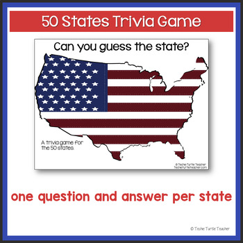 Syd kran Gummi Guess My State Trivia Game - PowerPoint with Facts about the 50 States