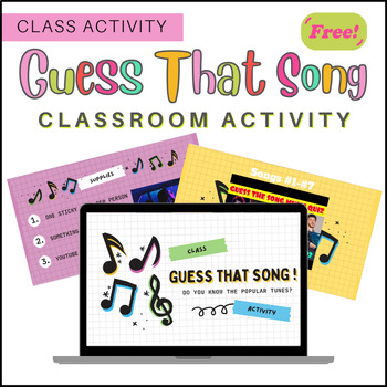 Preview of Guess That Song Classroom Game (FREE)