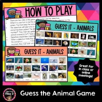 Preview of Guess The Animal - Distance Learning