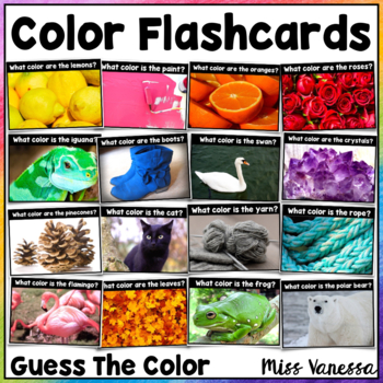 Preview of Guess The Color Flashcards for Color Identification Practice