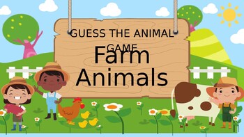 Preview of Guess The Farm Animal Game PPT, Montessori Play, Preschool PPT Game 