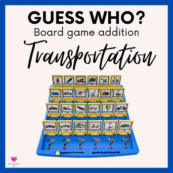 Preview of Guess WHO Transportation answering YES/NO questions board game addition