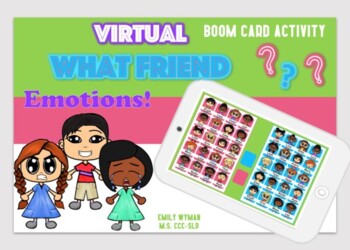 Preview of Guess What Emotions BOOM Card Activity, Social Skills, Therapy