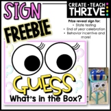 Guess What's in the Box Sign | FREEBIE