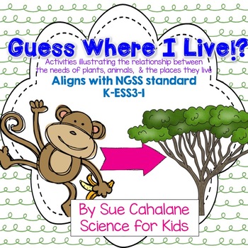 Preview of Guess Where I Live! Relationship bet. Animals,Plants & Habitats {NGSS K-ESS3-1}