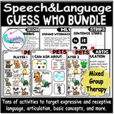 Guess Who Bundle Speech Therapy Language Mixed Group Low P