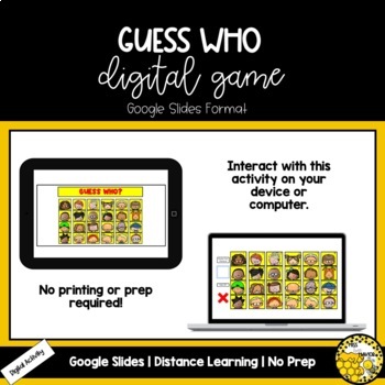 Preview of Guess Who Digital Version (Google Slides Format)