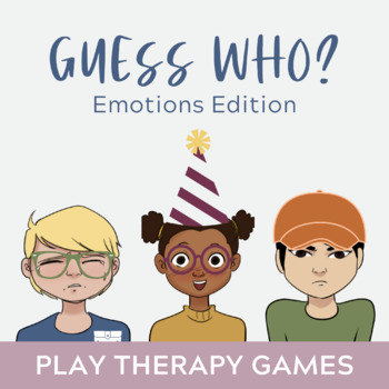 Preview of Guess Who? Emotions Edition with Companion Cards, Play Therapy Teletherapy Games