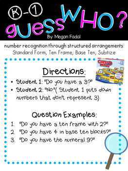 Guess Who Game K-1 Megan Fadal | Pay Teachers