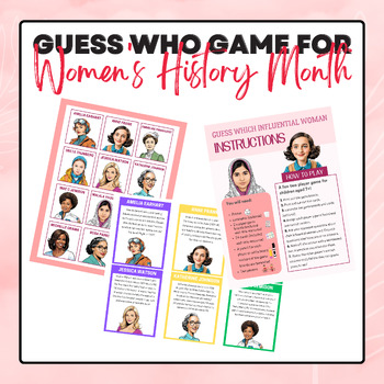 Preview of Guess Who Game for Women's History Month 