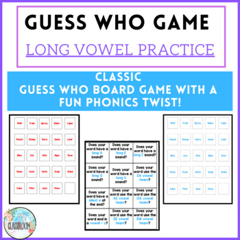 Preview of Guess Who Long Vowels Game Phonics