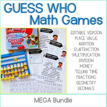 Preview of Guess Who Math Games MEGA Growing Bundle
