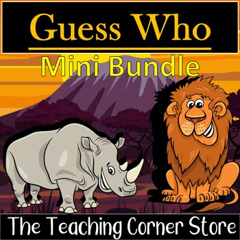 Preview of Guess Who PPT Bundle - Wild Animals - Africa, Australia, N. & S. America - Clues