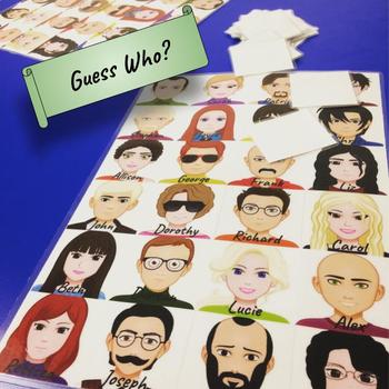 Preview of Mystery Character Guessing Game (Physical Descriptions - ESL)
