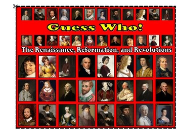 Preview of Guess Who--Renaissance, Reformation, and Revolution...Games One and Two