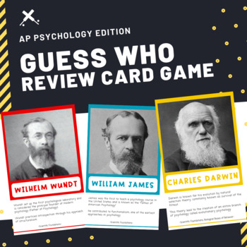 Preview of Guess Who Review Card Game (AP Psychology Edition)