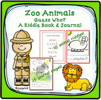 A Zoo Animals Riddle Book by KinderLit | Teachers Pay Teachers