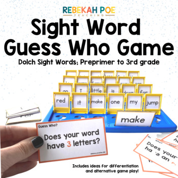Preview of Guess Who Sight Word Edition
