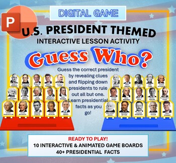 Preview of Guess Who Game?  U.S. President Themed Activity - Digital Resource (PowerPoint)