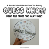 Guess Who Wheel | Fun Get To Know You Activity | Back to School