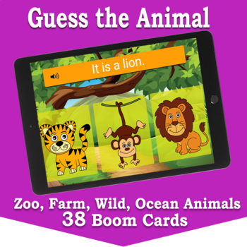 Guess the Animal Boom Cards | Icebreaker Game | Distance learning