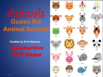 Guess the Animal Sound Interactive PPT Game by Brainy Kiddos | TPT