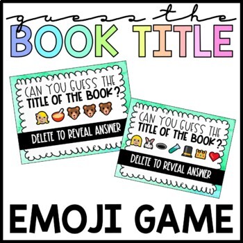 Preview of Guess the Book Title Emoji Game