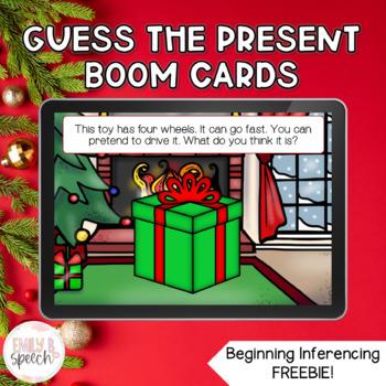 Preview of Guess the Christmas Present Boom Cards FREEBIE | Beginning Inferencing Language