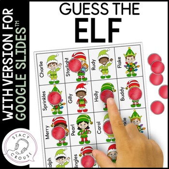 Preview of Speech Therapy Christmas Guessing Game Language Printable + Digital Teletherapy