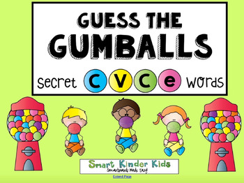Preview of Guess the Gumball CVCe Words for SMARTboard