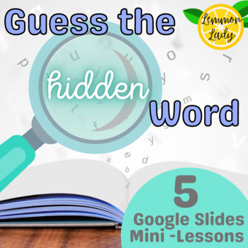 Preview of Guess the Hidden Word - 5 Context Clues Games - Google Slides