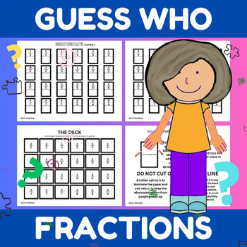 Preview of Guess the Number #7 Math Game Activity FRACTIONS & Critical Thinking Dry Eraser