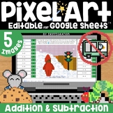 Guess the Picture Book Pixel Art Math Addition and Subtrac