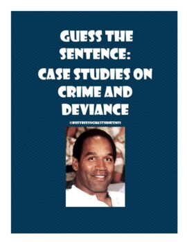 Preview of Guess the Sentence Activity:  Case Studies on Crime and Deviance (E-Learn)