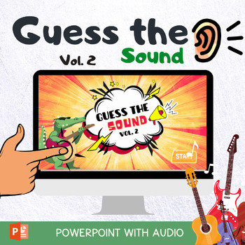 Preview of Guess the Sound Vol. 2 - Musical Instruments- Elementary Music Game - With Audio