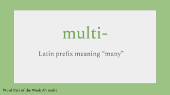 Preview of Guess the Word: "Multi" Prefix -- Morphology 