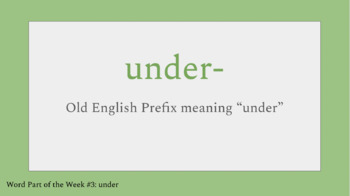 Preview of Guess the Word: "Under" Prefix -- Morphology 