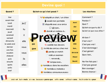 Preview of Guess what! - Chat Mat (French)