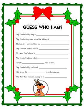 Guess who I am Game by 31 Flavors of Design Teachers Pay Teachers