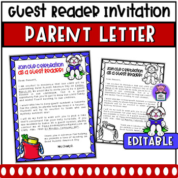 Preview of Guest Reader Invitation | Guest Reader Letter Editable
