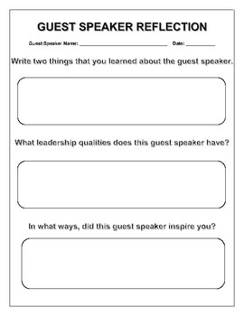 Reflection paper on guest speaker