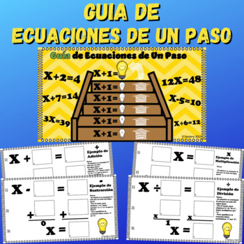 Preview of Guía de Ecuaciones de Un Paso: Matemáticas de 6to Grado