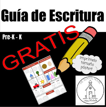 Preview of Guía de Escritura - Pósters para Escritura, Pre-K Bilingue - ESPAÑOL!