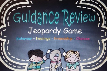 Preview of Guidance Counseling Review Jeopardy End of the Year