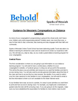 Preview of Guidance for Messianic Congregations on Distance Learning