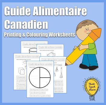 Preview of Guide Alimentaire Canadien: Printing and Colouring Pages for Primary